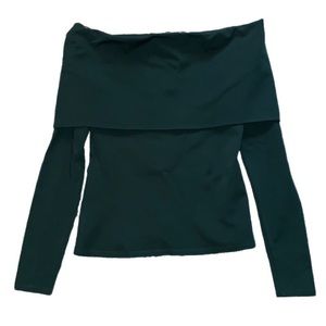 Theory Forest Green Off Shoulder - P